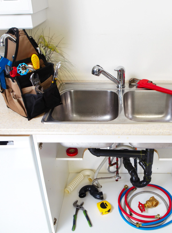 plumbing tools on a sink alvin tx